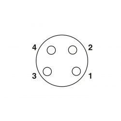 Konektor - SACC-M 8FS-4QO-0,25-M